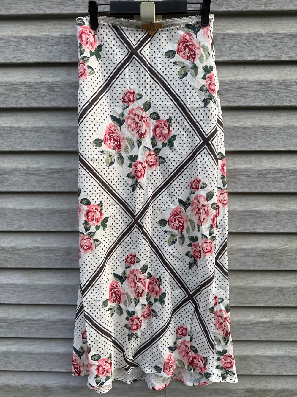 VRG GRL | 100% Linen Cottagecore Floral Maxi Skirt size 8